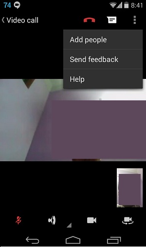 No option to share android screen in google hangout