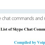 Skype Chat Commands List