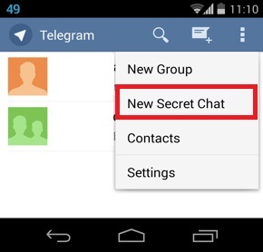 Image result for new secret chat telegram
